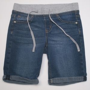 Girls Justice Cuffed Denim Shorts Size 10